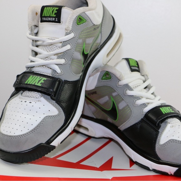 Nike Trainer 1 Low Flywire Grey Black Green Men’s Shoes Size 8 Rare Retro - Picture 5 of 16